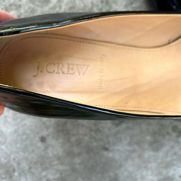 J. Crew Sylvia Patent Leather  Wedges - Picture 12 of 14